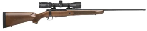 Mossberg 28238 Patriot w/Optic 450 Bushmaster 4+1 20" Matte Blued Threaded Barrel, Matte Blued Drilled & Tapped Receiver, Fixed Walnut Stock, Vortex Crossfire II 3-9x40mm | Elite Firearms