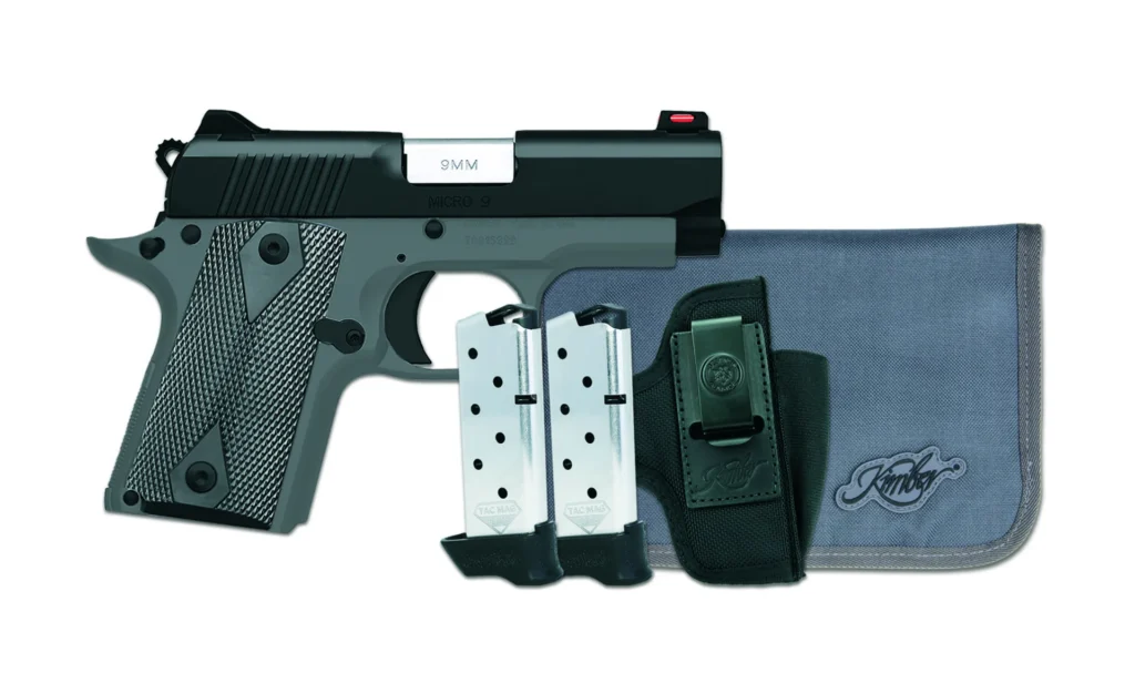 Kimber Mfg.,inc 3300252 Micro 9 RTC 9mm 7+1 3.15" Ramped Barrel Black KimPro II Flared/Lowered Ejection Port Stainless Steel Slide Shadow Ghost Grip | Elite Firearms