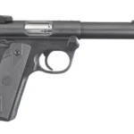 Ruger  Mark IV 22/45 22 LR 10+1, 5.50" Stainless Bull Barrel, Blued Drilled & Tapped Steel Receiver & Polymer Frame,  Black Checkered Polymer Grip Ambidextrous | Elite Firearms