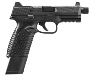 FN 66101375 510 Tactical Full Size Frame 10mm Auto 22+1, 4.71" Black Target Crown Steel Barrel, Black PVD Optic Cut/Serrated Steel Slide & Polymer Frame w/Picatinny Rail, Ambidextrous | Elite Firearms