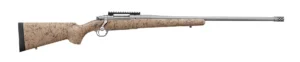 Ruger 57156 Hawkeye FTW Hunter Full Size 7mm PRC 4+1 24" Matte Stainless Steel Threaded Barrel, Picatinny Rail Stainless Steel Receiver, Speckled Tan/Black HS Precision Synthetic Stock | Elite Firearms