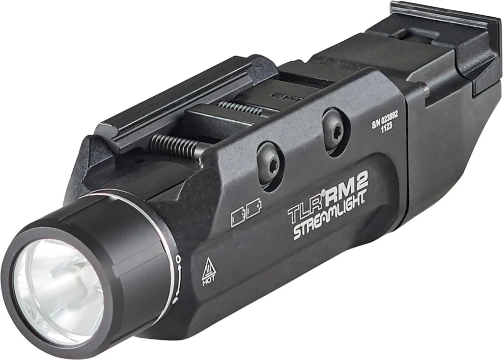 Streamlight 69451 TLR RM 2 Weapon Light For Long Gun 1000 Lumens Output White LED Light 200 Meters Beam 1913 Picatinny Rail Mount Black Anodized Aluminum | Elite Firearms