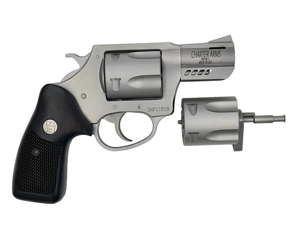 Charter Arms 73920 Mag Pug & Pitbull  38 Special 357 Mag 9mm 5 Shot 2.2" Stainless Steel Classic Walnut Wood Grip | Elite Firearms