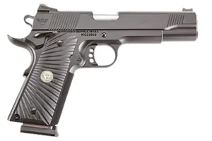 Wilson Combat CQBFS9A CQB  9mm Luger 5" 8+1 Stainless Match Grade Barrel Black Carbon Steel Slide with Front Serrations Black G10 Starburst Grip Fiber Optic Sight Ambi Thumb Safety | Elite Firearms