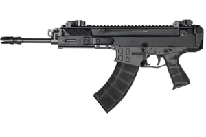CZ-USA 91461 Bren 2 MS 7.62x39mm Caliber with 11.14" Barrel, 30+1 Capacity, Overall Black Finish, Carbon Fiber Receiver, Ambi Mag Release, Stippled Black Polymer Grip Right Hand | Elite Firearms