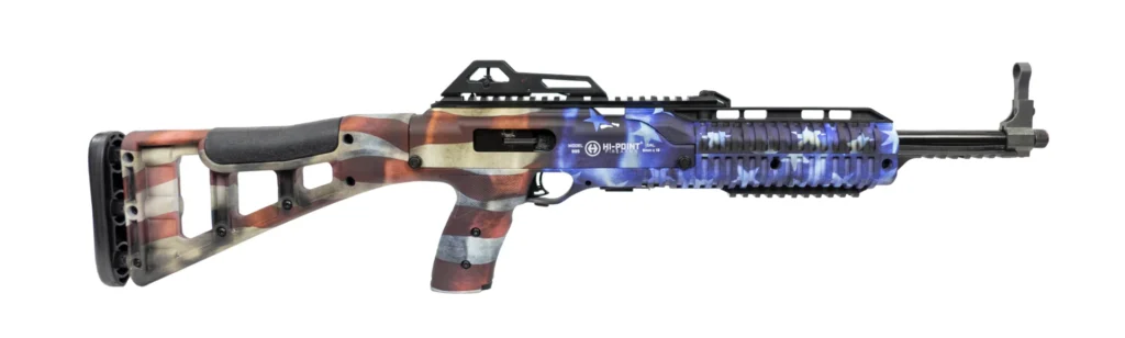 Hi-Point 995TSFLG 995TS Carbine 9mm Luger 16.50" 10+1, American Flag, Skeletonized Stock, Adjustable Sights | Elite Firearms