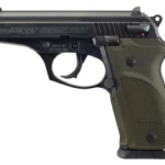 Bersa T380PMC Thunder Combat Sub-Compact Frame 380 ACP 15+1, 3.50" Black Steel Barrel, Matte Black Serrated Steel Slide & Aluminum Frame w/Beavertail, Olive Wrap-Around Grip | Elite Firearms