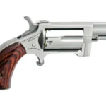 North American Arms SWC Sidewinder 22 LR or 22 WMR Caliber with 1.50" Barrel, 5rd Capacity Cylinder, Overall Stainless Steel Finish & Rosewood Birdshead Grip Includes Cylinder | Elite Firearms