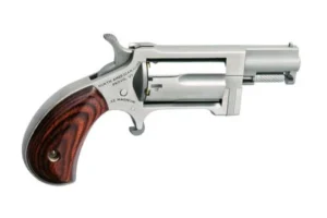 North American Arms SWC Sidewinder 22 LR or 22 WMR Caliber with 1.50" Barrel, 5rd Capacity Cylinder, Overall Stainless Steel Finish & Rosewood Birdshead Grip Includes Cylinder | Elite Firearms