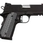 Rock Island 51470 Tac Ultra CS 45 ACP Caliber with 3.62" Barrel, 7+1 Capacity, Overall Black Parkerized Finish Steel, Picatinny Rail/Beavertail Frame, Serrated Slide & Black/Gray G10 Grip | Elite Firearms