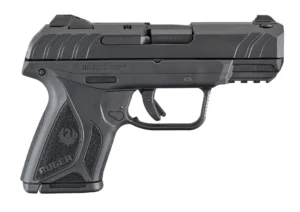 Ruger 3818 Security-9 Compact 9mm Luger  3.42" Barrel 10+1,Black Polymer Frame With Picatinny Acc. Rail, Black Oxide Steel Slide, Manual Safety | Elite Firearms