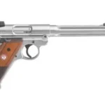 Ruger 40118 Mark IV Hunter 22 LR 10+1 6.88" Satin Stainless Fluted Bull Barrel, Satin SS Slide, Checkered Laminate Grip | Elite Firearms