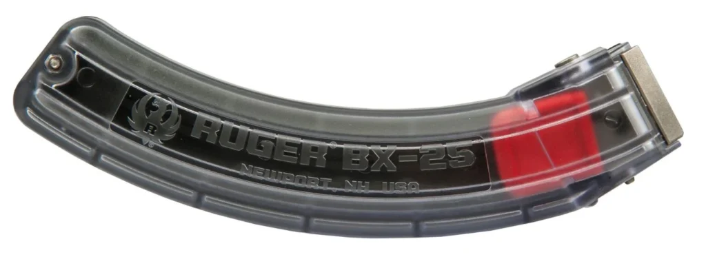Ruger 90591 BX-25  25rd Magazine Fits Ruger 10/22/SR/77/Charger 22LR BX-25 Clear