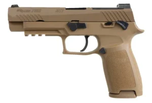 Sig Sauer 320F9M17MSMA P320 M17 *MA Compliant 9mm Luger Caliber with 4.70" Barrel, 10+1 Capacity, Overall Coyote PVD Finish Stainless Steel, Picatinny Rail Frame, Serrated Slide & Polymer Grip | Elite Firearms