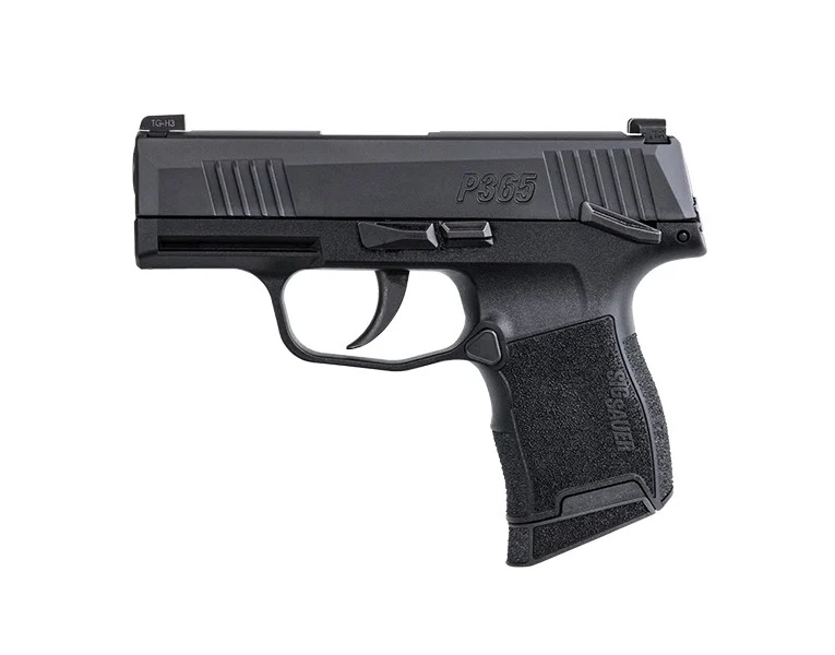 Sig Sauer 365380BSSMS P365 Micro-Compact 380 ACP 10+1 3.10" Black Carbon Steel Barrel, Black Nitron Optic Ready/Serrated Slide & Frame w/Sig Rail, Black Polymer Grips, Manual Safety, Right Hand | Elite Firearms