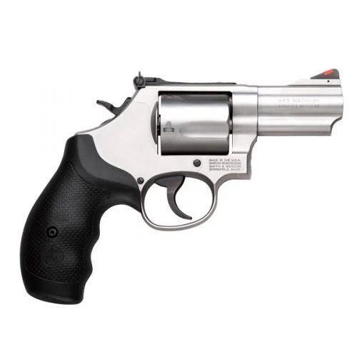 Smith & Wesson 10064 Model 69 Combat Magnum 44 Rem Mag Stainless Steel 2.75" Barrel, 5rd Cylinder & L-Frame, Full Length Extractor Rod, Internal Lock | Elite Firearms