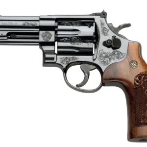 Smith & Wesson 150783 Model 29  44 Rem Mag or 44 S&W Spl Machine Engraved Blued Carbon Steel 4" Barrel, 6rd Cylinder & N-Frame, Wood Engraved Grip