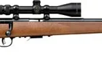 Savage Arms 96222 93R17 GVXP 17 HMR Caliber with 5+1 Capacity, 21" Barrel, Matte Blued Metal Finish, Satin Hardwood Stock & AccuTrigger Right Hand (Full Size) Includes 3-9x40mm Scope | Elite Firearms