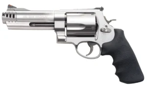 Smith & Wesson 163465 Model 460 XVR 460 S&W Mag 5" Stainless Steel Barrel & 5rd Cylinder, Satin Stainless Steel X-Frame, Includes Two Rear Sights & Two Muzzle Brakes | Elite Firearms