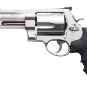 Smith & Wesson 163465 Model 460 XVR 460 S&W Mag 5" Stainless Steel Barrel & 5rd Cylinder, Satin  Stainless Steel X-Frame, Includes Two Rear Sights & Two Muzzle Brakes