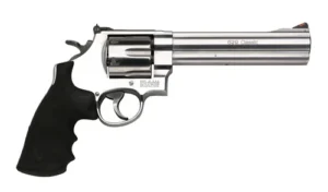 Smith & Wesson 163638 Model 629 Classic 44 Rem Mag or 44 S&W Spl Stainless Steel 6.50" Barrel & 6rd Cylinder, Satin Stainless Steel N-Frame, Red Ramp Front/White Outline Rear Sights | Elite Firearms