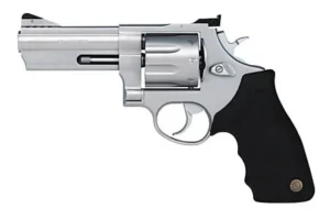 Taurus 2608049 608 38 Special +P or 357 Mag 8 Shot 4" Ported Barrel, Overall Matte Finish Stainless Steel, Finger Grooved Black Rubber Grip & Adjustable Rear Sight | Elite Firearms