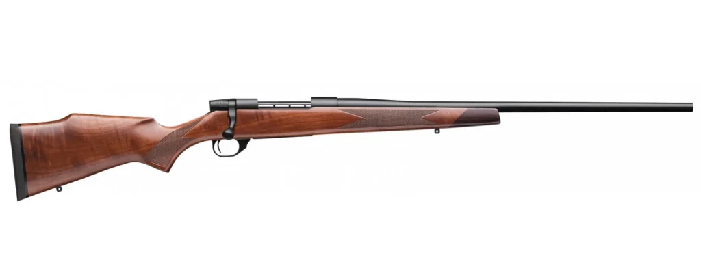 Weatherby VDT222RR4T Vanguard Sporter Full Size 22-250 Rem 5+1 24" Bead Blasted Blued #2 Threaded Barrel, Matte Blued Drilled & Tapped Steel Receiver, Grade A Turkish Walnut Monte Carlo Stock | Elite Firearms
