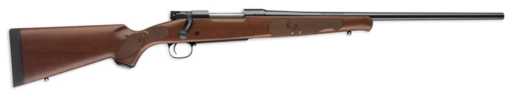 Winchester Guns 535201212 Model 70 Featherweight Compact 243 Win Caliber with 5+1 Capacity, 20" Barrel, Brushed Polish Blued Metal Finish & Satin Walnut Fixed Feather Checkered Stock Right Hand | Elite Firearms