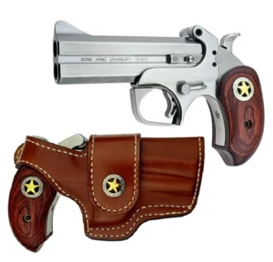 Bond Arms BARR Rustic Ranger  45 Colt (LC) 410 Gauge 2rd Shot 4.25" Matte Stainless Stainless Stainless Steel Frame Rosewood w/Integrated Star Grips | Elite Firearms
