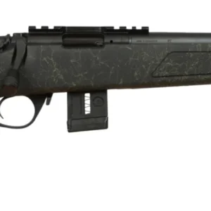 Bergara Rifles BMR011 BMR X Steel 17 HMR 10+1 18" Blued Heavy Threaded Barrel, Blued Picatinny Rail Receiver, Adj LOP Green w/Black Webbing Synthetic Stock