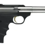 Browning 051442490 Buck Mark Camper *CA Compliant 22 LR 10+1 5.50" Taper Bull Barrel, Matte Stainless Serrated SS Slide & Aluminum Frame, Black Ultragrip RX Grips | Elite Firearms