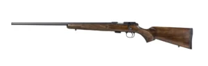 CZ-USA 02391 CZ 457 American Full Size 22 WMR 5+1 24" Black Nitride Black Nitride Steel Receiver Turkish Walnut Fixed American Style Stock Left Hand | Elite Firearms