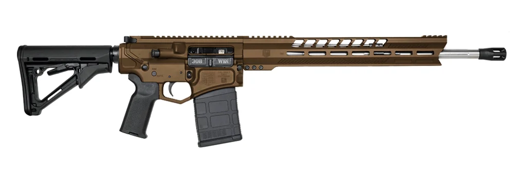 Diamondback DB1032C071 DB10 308 Win 18" 20+1 Midnight Bronze Adjustable Magpul CTR Stock Black Magpul MOE K2 Grip with Black Gold Lower 15" M-Lok | Elite Firearms