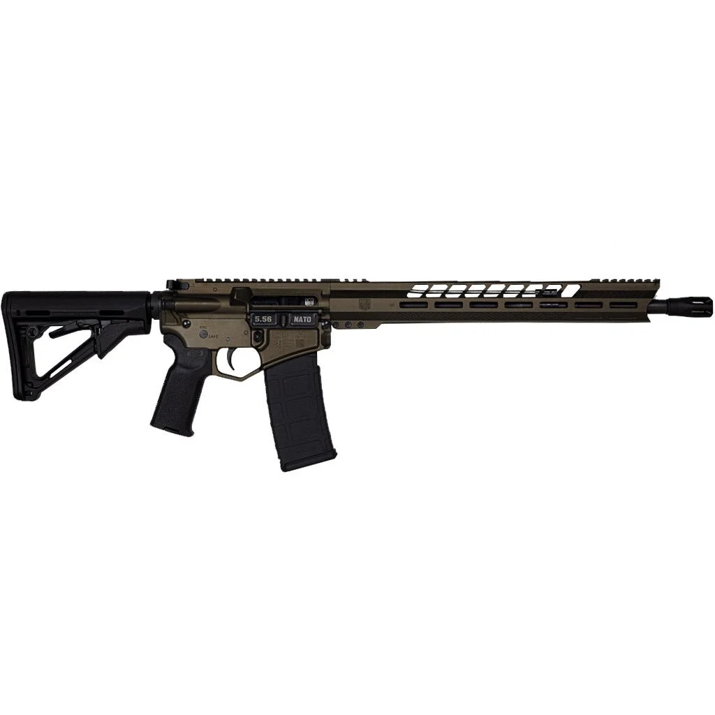 Diamondback DB1731K071 DB15 5.56x45mm NATO 16" 30+1 Midnight Bronze Adjustable Magpul CTR Stock Black Magpul MOE K2 Grip with Black Gold Lower | Elite Firearms