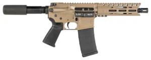 Diamondback DB1912K061 DB15 AR Pistol Carbine Length 5.56x45mm NATO 30+1 7" Heavy Barrel w/A2 Flash Hider, 6" M-Lok Handguard, Flat Dark Earth Buffer Tube Foam Pad Stock, Magpul MOE Grip | Elite Firearms