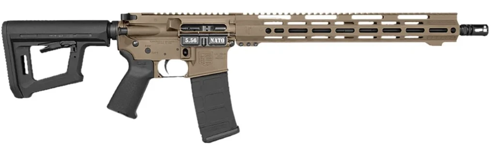 Diamondback DB1718K061 DB15 5.56 NATO 30+1 16" Flat Dark Earth Cerakote Picatinny Rail Aluminum Receiver, Black Synthetic Stock | Elite Firearms
