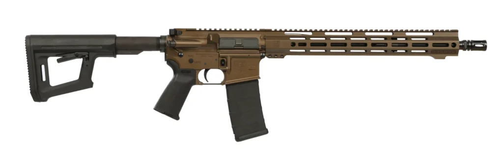 Diamondback DB1718K071 DB15 5.56 NATO 30+1 16" Midnight Bronze Cerakote Picatinny Rail Aluminum Receiver, Black Synthetic Stock | Elite Firearms