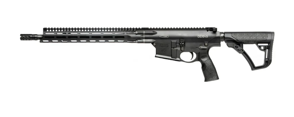 Daniel Defense 0215707258067 DD5 V3 *CO Complaint 7.62x51mm NATO 16" No Magazine Black Hard Coat Anodized Black Phosphate 6 Position w/SoftTouch Overmolding Stock Black Polymer Grip | Elite Firearms