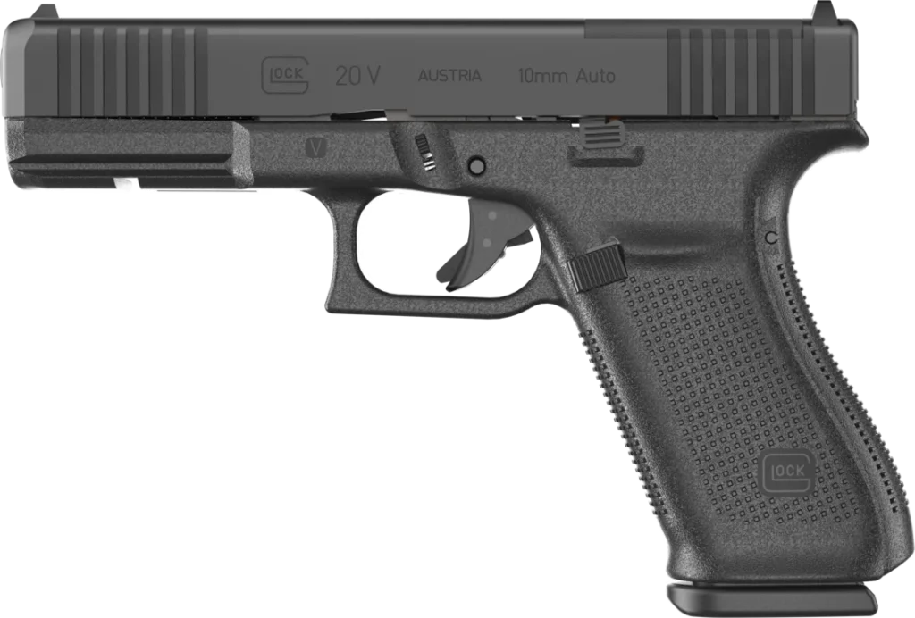 Glock V-Series Model 20 MOS Handgun 10mm 10rd Magazines (3) 4.61" Barrel Black Austria | Elite Firearms