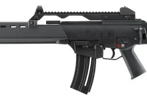 HK 81000994 G36  22 LR 20+1 18.13" Black Barrel w/Flash Suppressor, Black Receiver w/Picatinny Rail, Black Folding Synthetic Stock, Black Polymer Grip