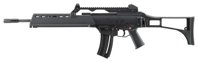 HK 81000994 G36 22 LR 20+1 18.13" Black Barrel w/Flash Suppressor, Black Receiver w/Picatinny Rail, Black Folding Synthetic Stock, Black Polymer Grip