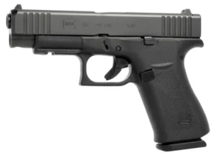 Glock UA4850201FR G48 Gen5 Slim Compact 9mm Luger 10+1 4.17" Black Steel Barrel Black, nDLC Front Rail/Serrated Slide, Black Polymer Frame w/Beavertail, Black Textured Polymer Grips, USA Made | Elite Firearms