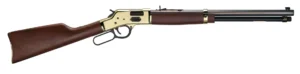 Henry H006GM Side Gate 357 Mag/38 Special 10+1 20" Blued Octagon Barrel, Polished Brass Rec, American Walnut Stock, Adj. Sight | Elite Firearms