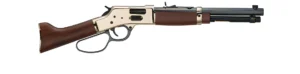 Henry H006GCML Mare's Leg Side Gate 45 Colt (LC) 5+1 12.90" Blued Octagon Barrel, Polished Hardened Brass Rec, American Walnut Furniture, Large Loop Lever, Adj. Sight | Elite Firearms