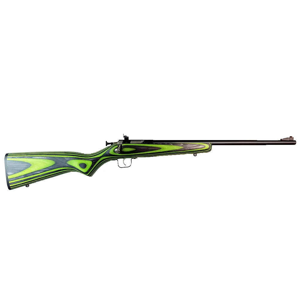 Crickett KSA2231 Youth 22 LR 1rd 16.12" Blued Barrel & Receiver, Fixed Front/Adjustable Rear Peep Sights, Green/Black Laminate Stock w/11.5" LOP, Rebounding Firing Pin Safety | Elite Firearms