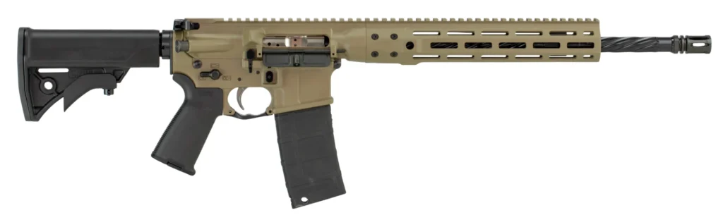LWRC ICDIR5CK16ML Individual Carbine Direct Impingement 5.56x45mm NATO 30+1 16.10" Barrel, Exclusive Flat Dark Earth Anodized Receiver, A2 Flash Hider, 6 Position Stock, Magpul MOE Grip, Optics Ready | Elite Firearms