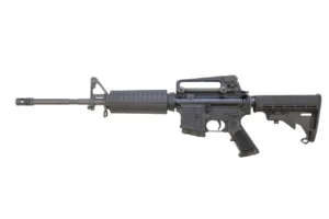 Bushmaster 0010004CA M4 Patrolman's  5.56x45mm NATO Caliber with 16" Barrel, 10+1 Capacity, Black Metal Finish, Black 6 Position Collapsible Stock & Black Polymer Grip Right Hand | Elite Firearms