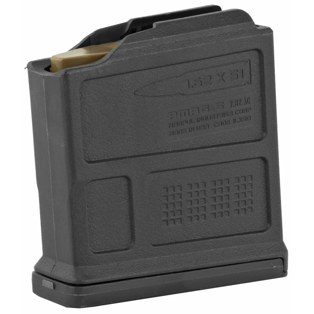 Magpul MAG549-BLK PMAG  Black AICS 5rd 6.5 Creedmoor, 308 Win, 7mm-08 Rem, 260 Rem, 243 Win, 7.62x51mm NATO for Short Bolt Action Rifles