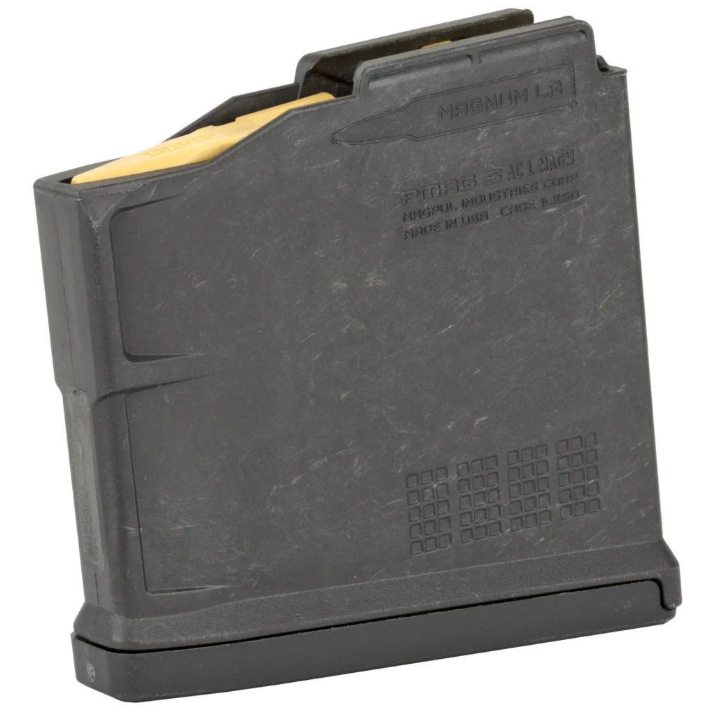 Magpul MAG698-BLK PMAG Magnum Black AICS 5rd 257 Wthby Mag, 7mm Rem Mag, 300 Win Mag, 270 Wthby Mag, 264 Win Mag for Long Bolt Action Rifles