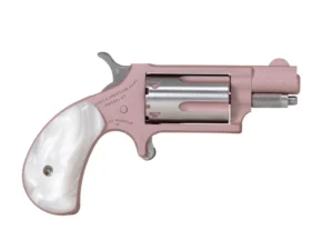 NAA 22M Rose Handgun .22 WMR 5rd Capacity 1.13" Barrel Bird Head Pearl Grip Pink Cerekote | Elite Firearms